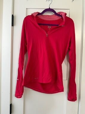 Nike Hot Pink Long-Sleeve dri-fit Performance Top